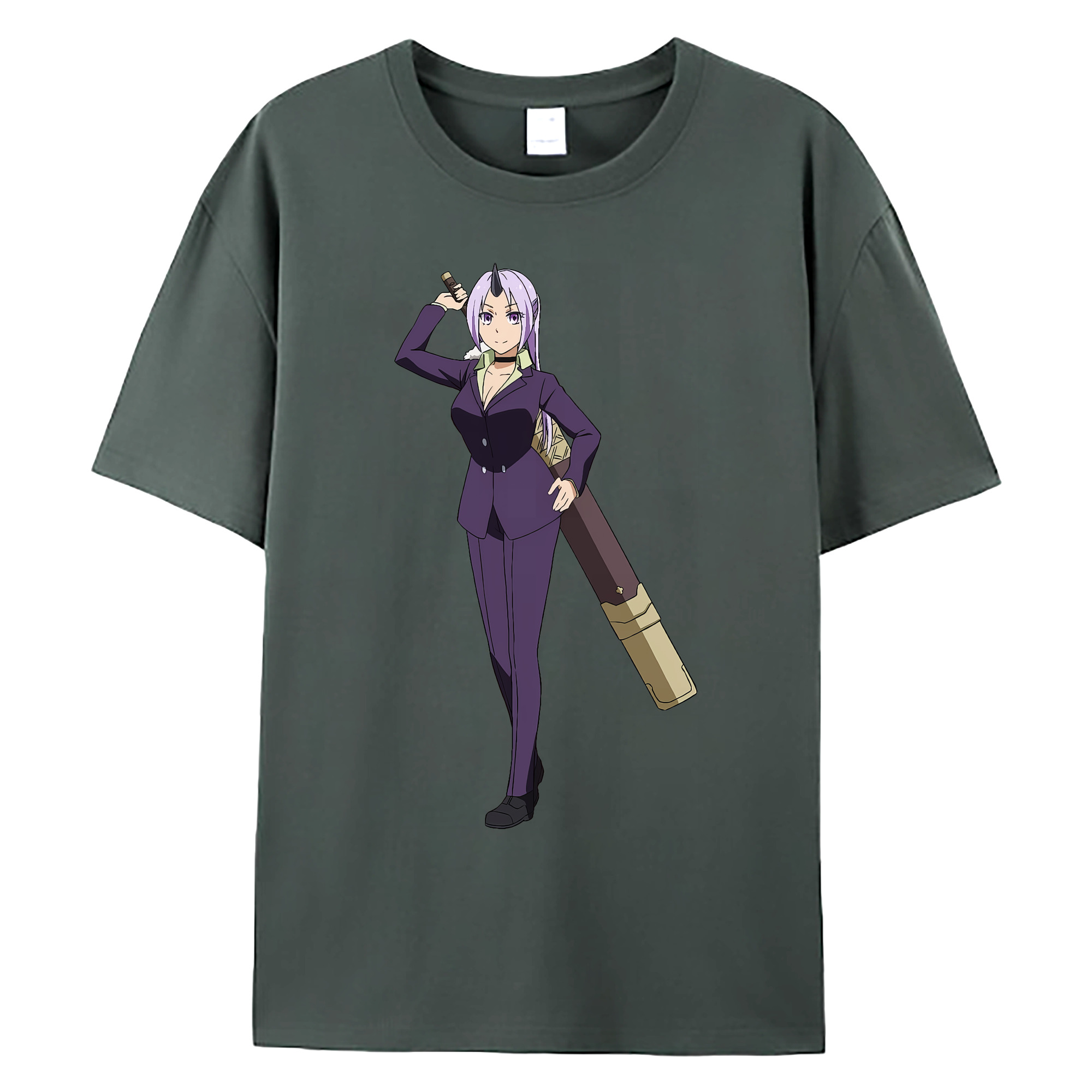 （画像用） 転スラ Regarding Reincarnated to Slime 綿100％ メンズ半袖Tシャツ｜肌触りやわらか＆通気性